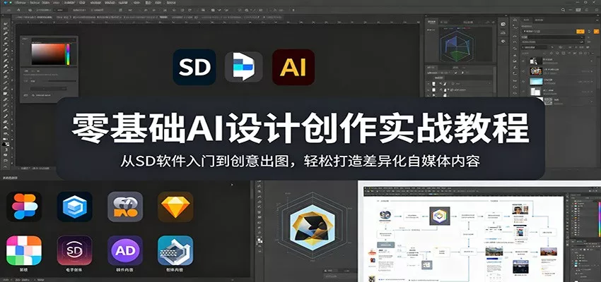 零基础AI设计创作实战教程：从SD软件入门到创意出图，轻松打造差异化自媒体内容 - 付费阅读