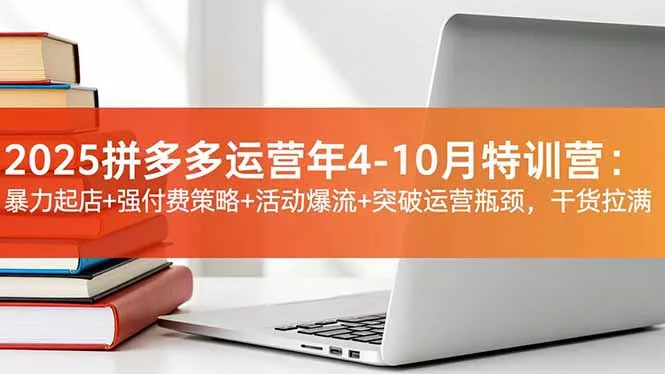 2025拼多多运营年4-10月特训营：暴力起店+强付费策略+活动爆流+突破运营瓶颈，干货拉满 - 付费阅读