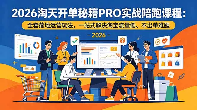 2026淘天开单秘籍PRO实战陪跑课程：全套落地运营玩法，一站式解决淘宝流量低、不出单难题 - 付费阅读
