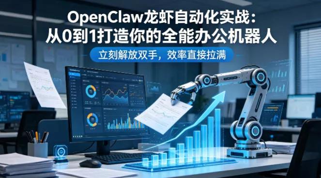 OpenClaw龙虾自动化实战：从0到1打造你的全能办公机器人，立刻解放双手，效率直接拉满 - 付费阅读