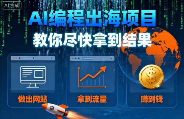 AI编程出海项目，教你尽快拿到结果-做出网站、拿到流量、賺到钱 - 付费阅读