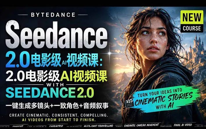 字节跳动的Seedance 2.0 AI电影视频生成制作教程，一键生成多镜头+一致角色+音频叙事-中英字幕 - 付费阅读