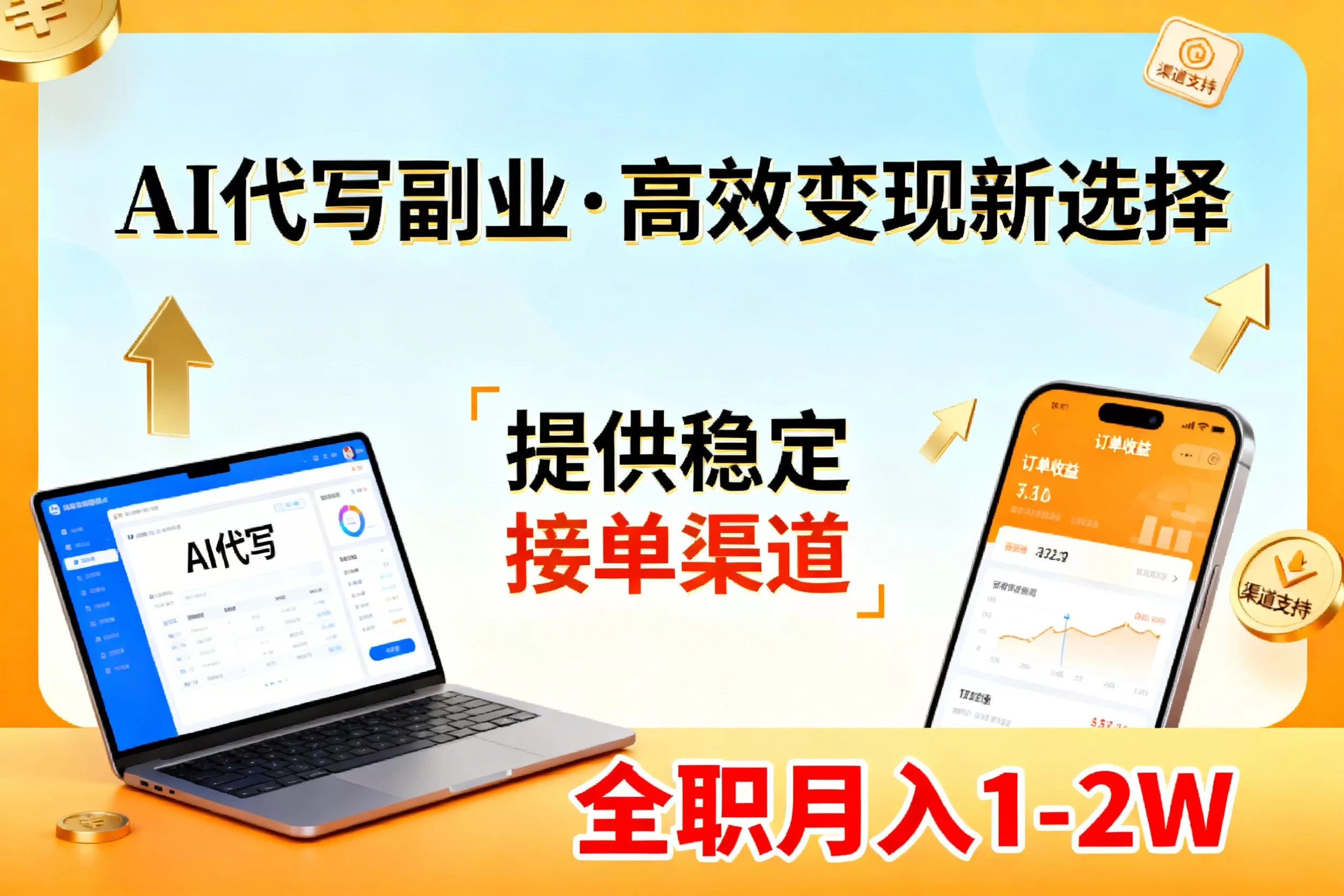 AI代写副业，高效变现，提供渠道，永不失业副业兼职 全职月入1-2W【SOP手册】 - 付费阅读